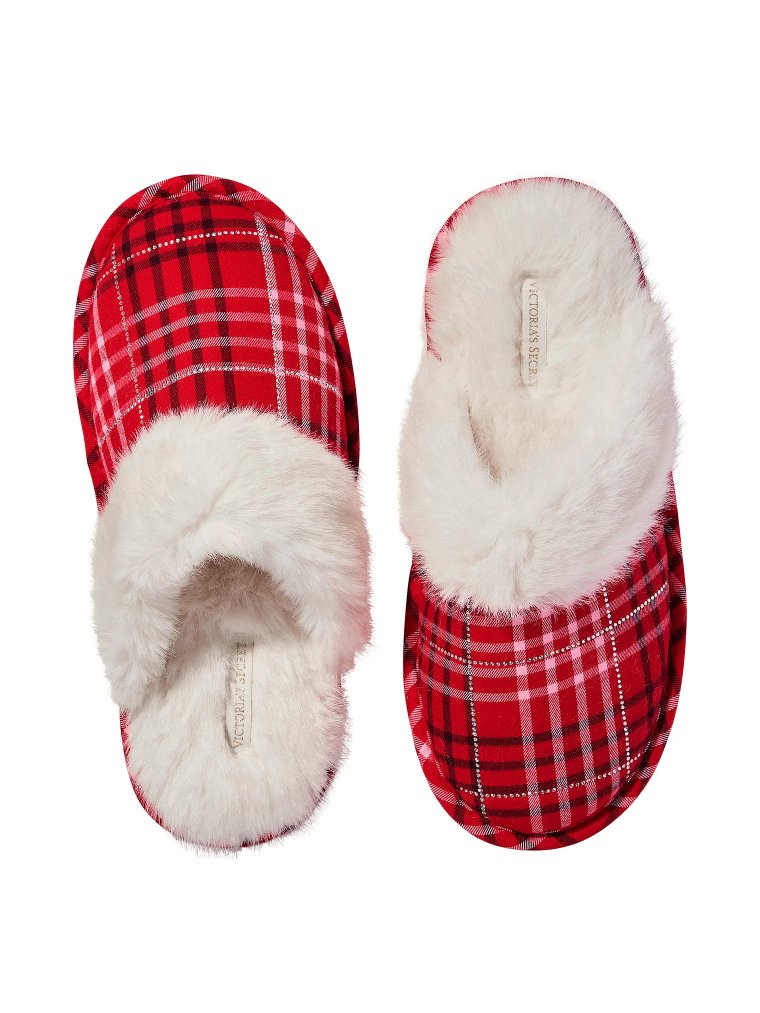 CozyFlannel™ Faux Fur Closed-Toe Slippers