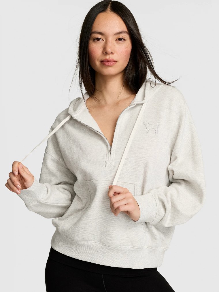 Campus Fleece™ Толстовка с капюшоном (Hoodie) с молнией на 1/2 (Half-Zip)