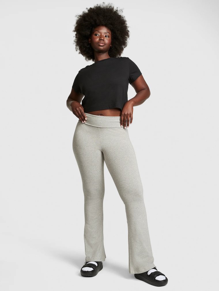 All-Day Cotton™ Foldover Flare Leggings