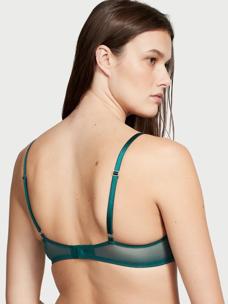 Мерцающая вышивка (Shimmer Embroidery): низко посаженный полу-бюстгальтер (Low-Cut Demi Bra)