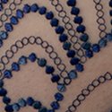 Тёмно-синий с пионами / Deep Dive Blue / прозрачный (Navy Peony/Deep Dive Blue/Sheer)
