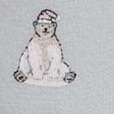 Льняной синий с белыми медведями (Linen Blue Cocktail Polar Bears)