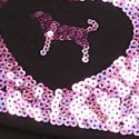 Pure Black Pink Sequins