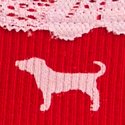 Bright Vermilion Dog Print