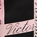 Black Ground Logo Ribbon Plaid Print