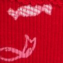 Bright Vermilion Bow Print